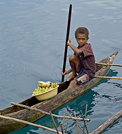 boy with bananas