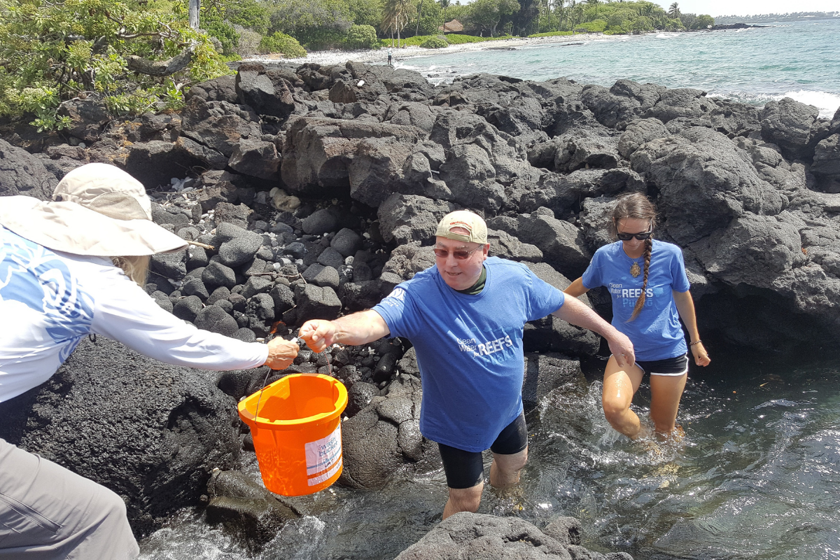 puako volunteers test water quality