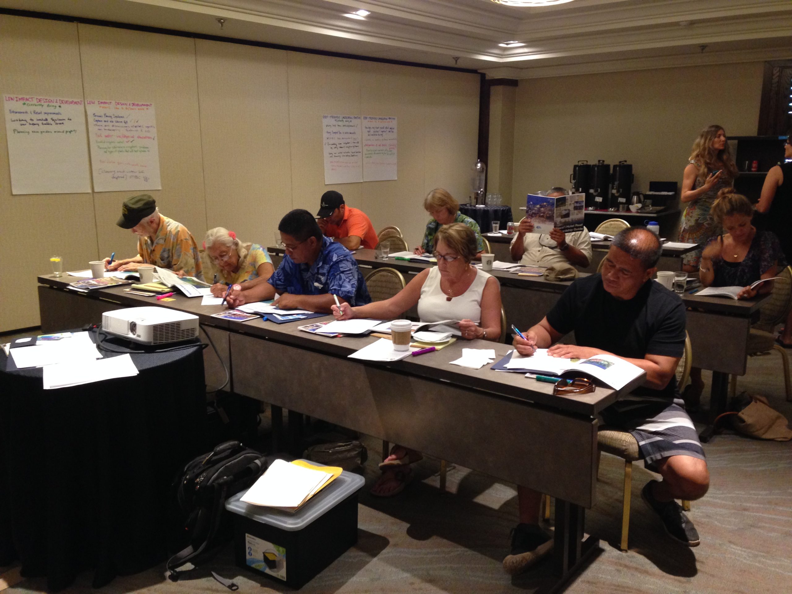 Seven hotel and condo properties were represented at our Reef-Friendly Shoreline Innovations course